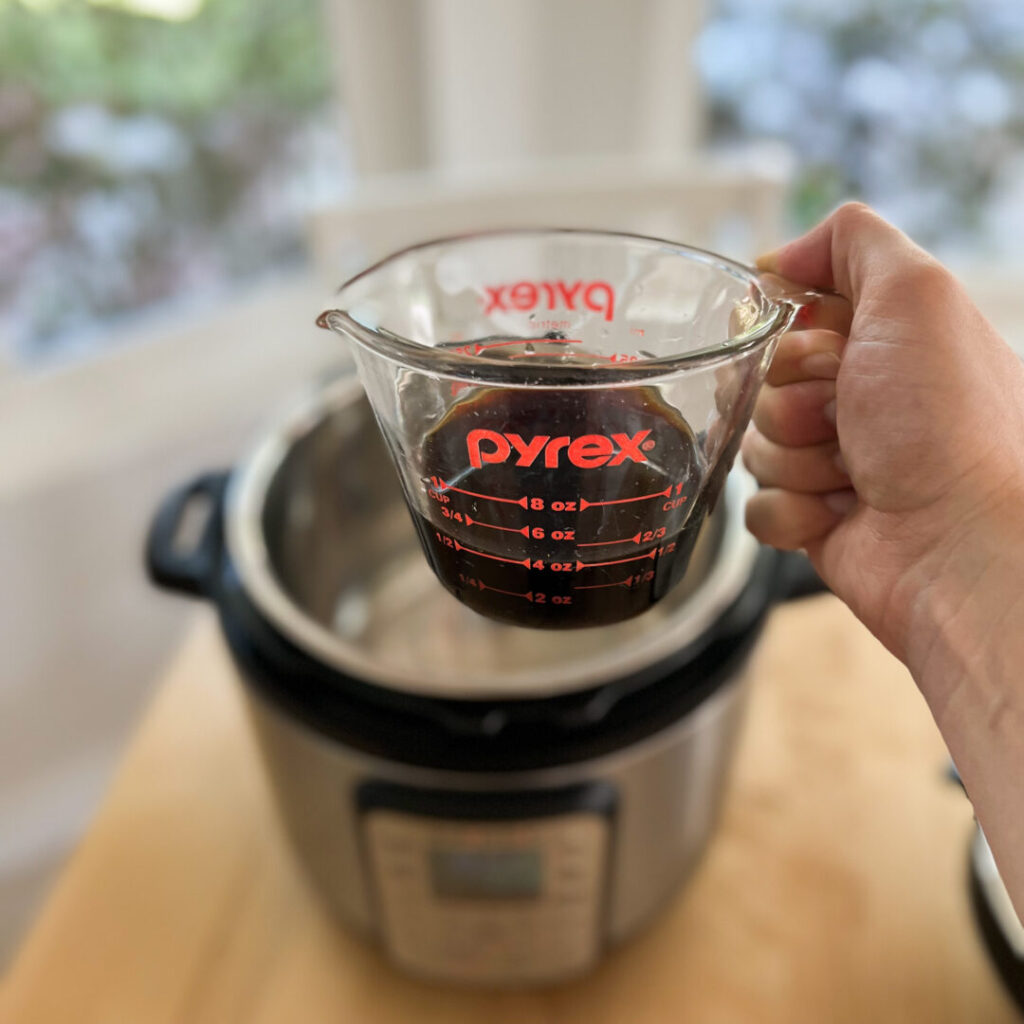 Soy sauce over Instant Pot
