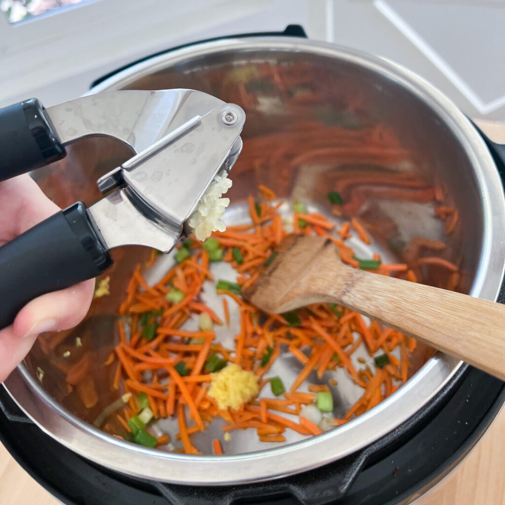 Garlic added to Instant Pot