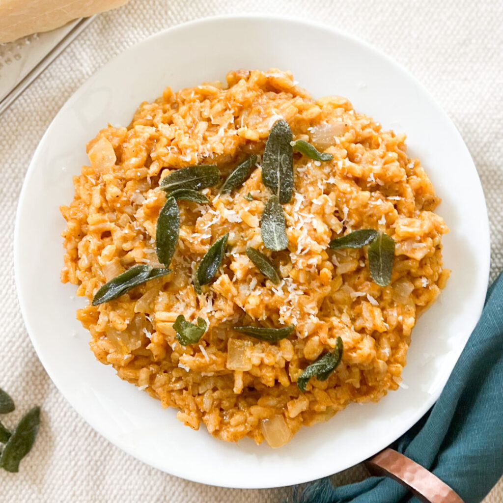 Pumpkin Sage Risotto Plated