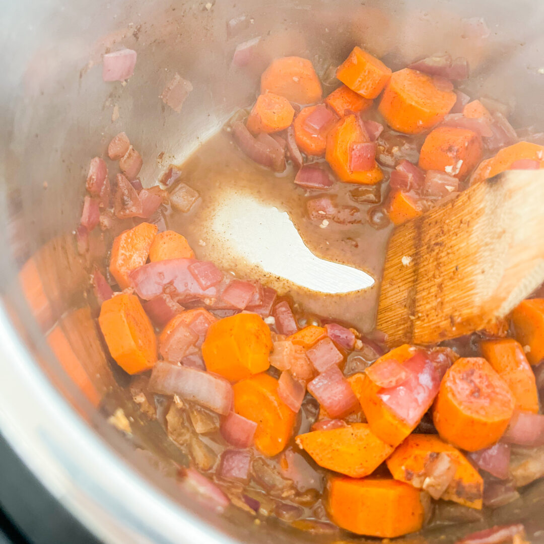 Deglazing carrots and onion in Instant Pot