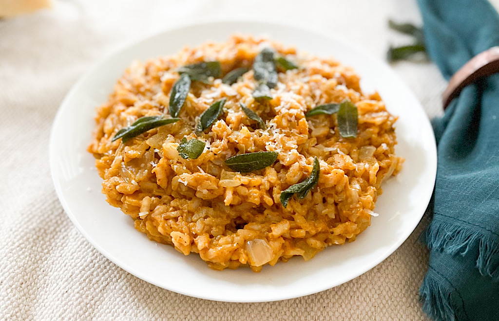 Pumpkin Sage Risotto Plated