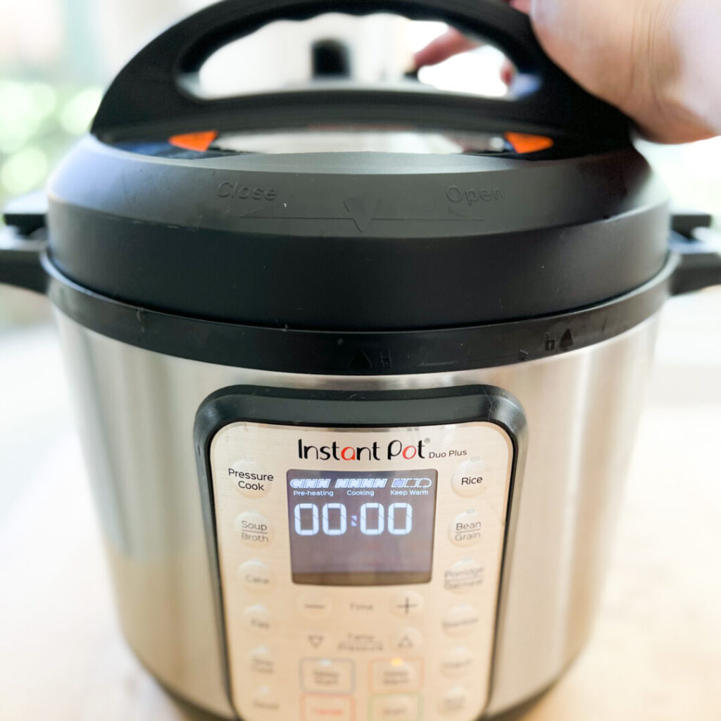 Quick releasing an Instant Pot.